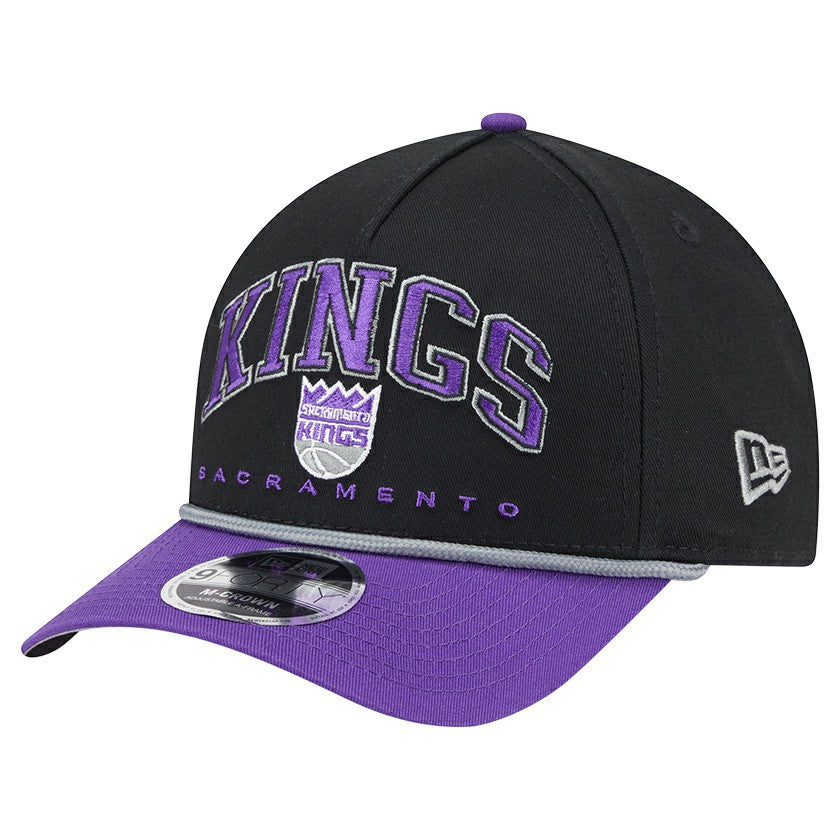 Sacramento Kings Bold Arch COOLERA 9FORTY A-Frame M-Crown Adjustable Hat - Black | New Era sale