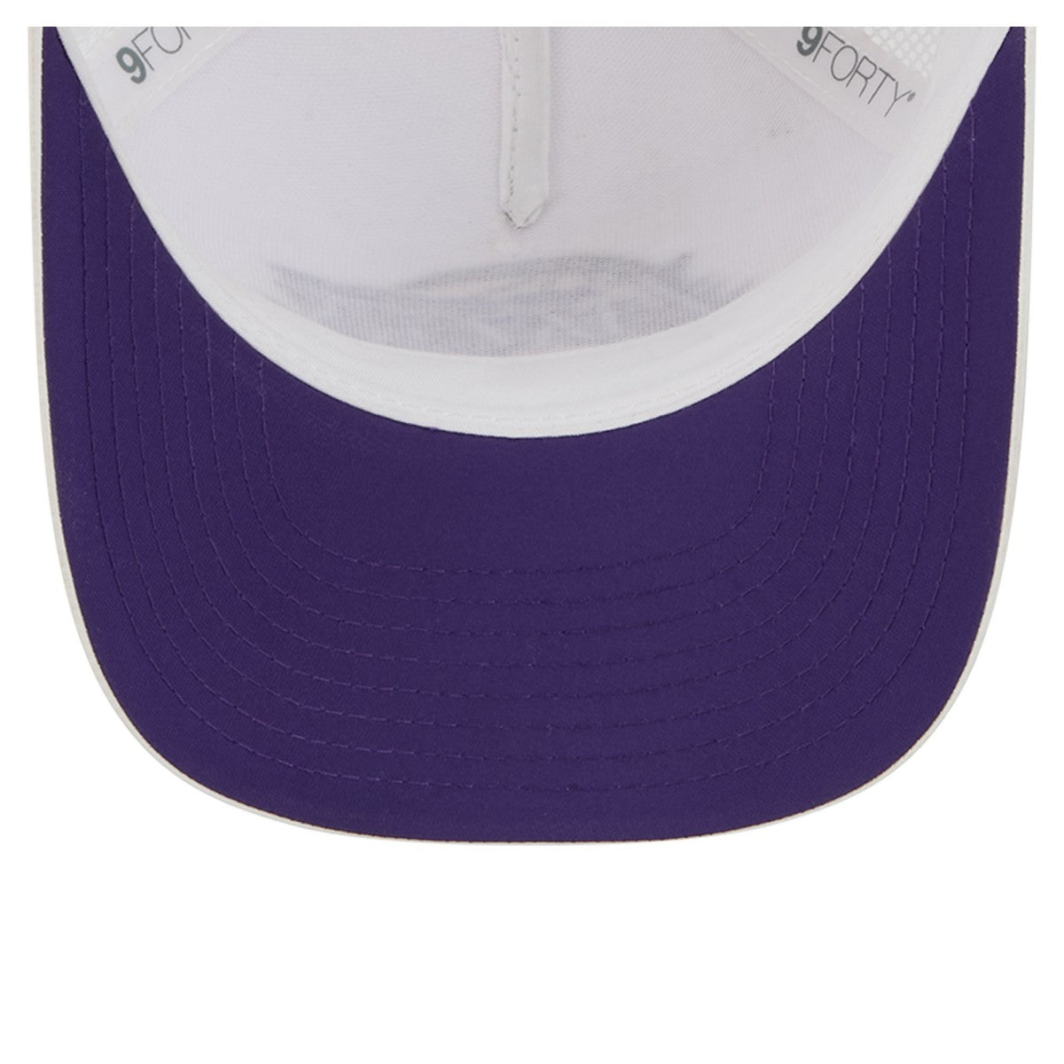 Los Angeles Lakers Featherweight Team Tape 9FORTY M-Crown A-Frame Adjustable Hat - White | New Era cheap