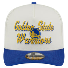 Golden State Warriors Chainstitch 9FIFTY A-Frame Snapback Hat sale - Cream/Royal | New Era shop
