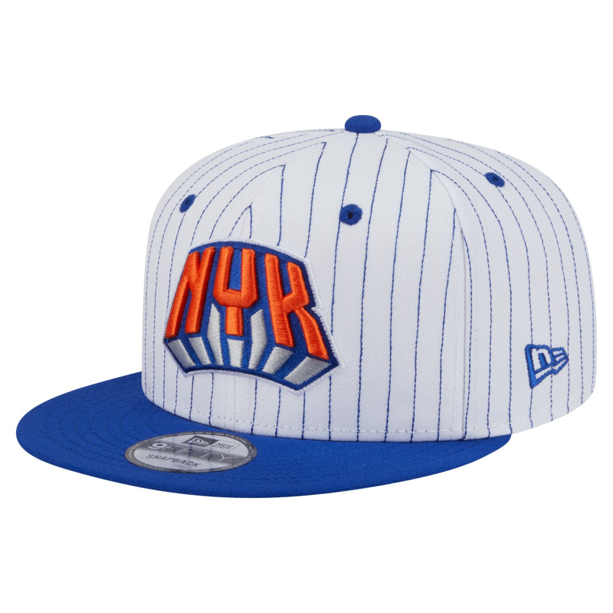 New York Knicks Deceptor Pinstripe 9FIFTY Snapback Hat - White | New Era on sale
