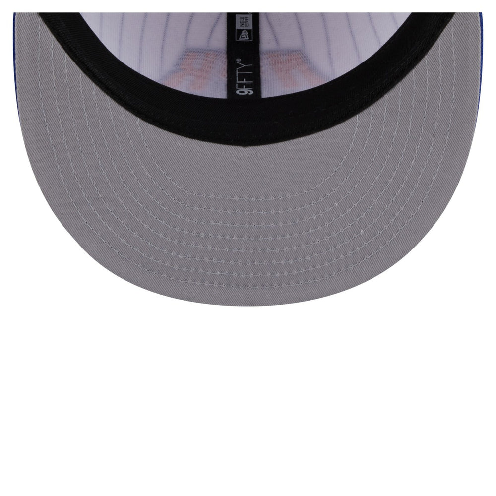 New York Knicks Deceptor Pinstripe 9FIFTY Snapback Hat - White | New Era on sale
