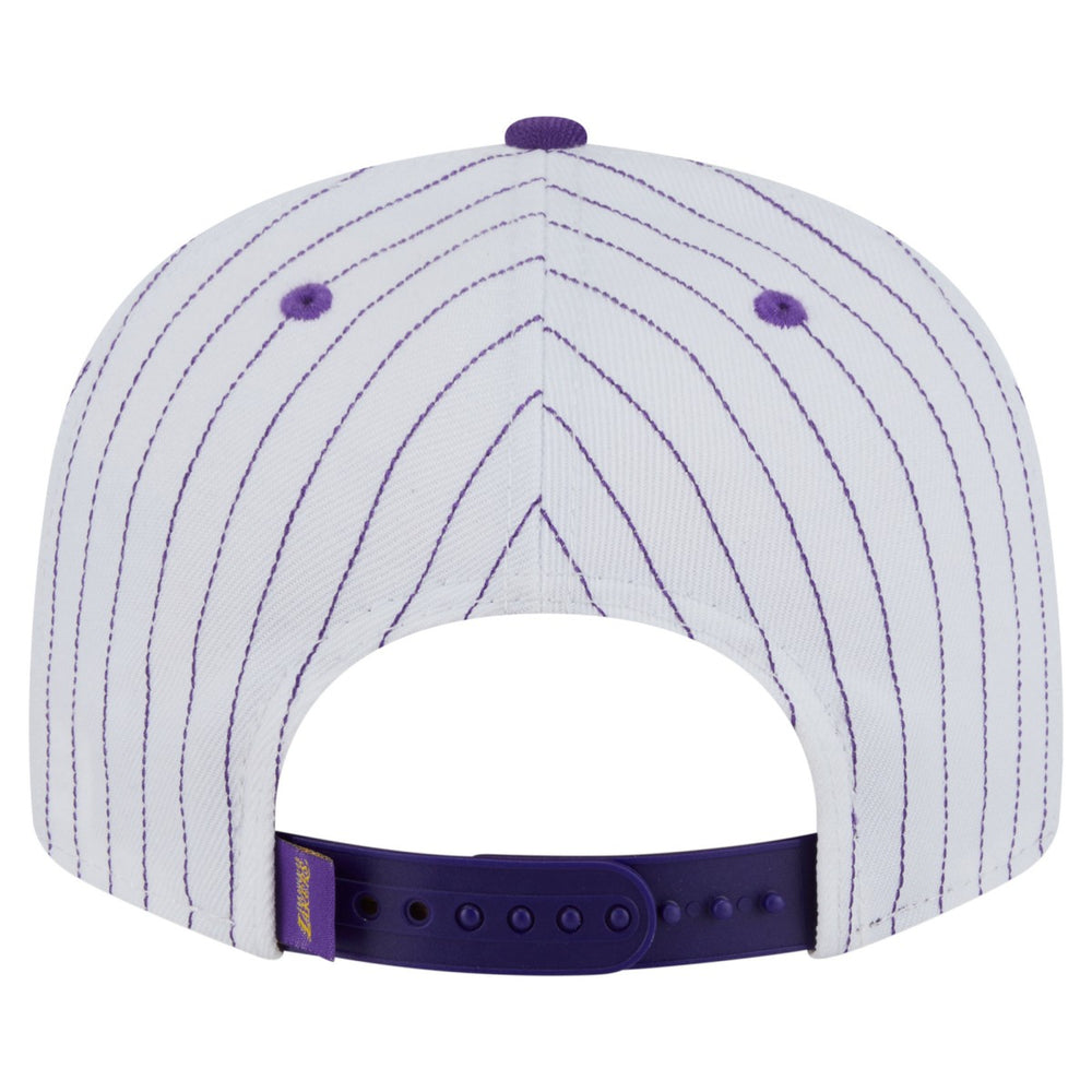 Los Angeles Lakers Deceptor Pinstripe 9FIFTY Snapback Hat - White | New Era online