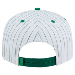 Boston Celtics Deceptor Pinstripe 9FIFTY Snapback Hat - White | New Era cheap
