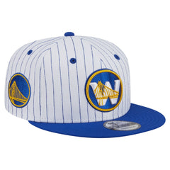 Golden State Warriors Deceptor Pinstripe 9FIFTY Snapback Hat sale - White | New Era outlet