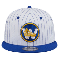 Golden State Warriors Deceptor Pinstripe 9FIFTY Snapback Hat sale - White | New Era outlet