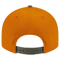 Boston Celtics Two-Tone Color Pack Split Panel 9FIFTY Adjustable Hat - Olive/Burnt Orange | New Era on sale