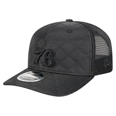 Philadelphia 76ers Quilted 9SEVENTY Trucker Adjustable Hat - Black | New Era outlet