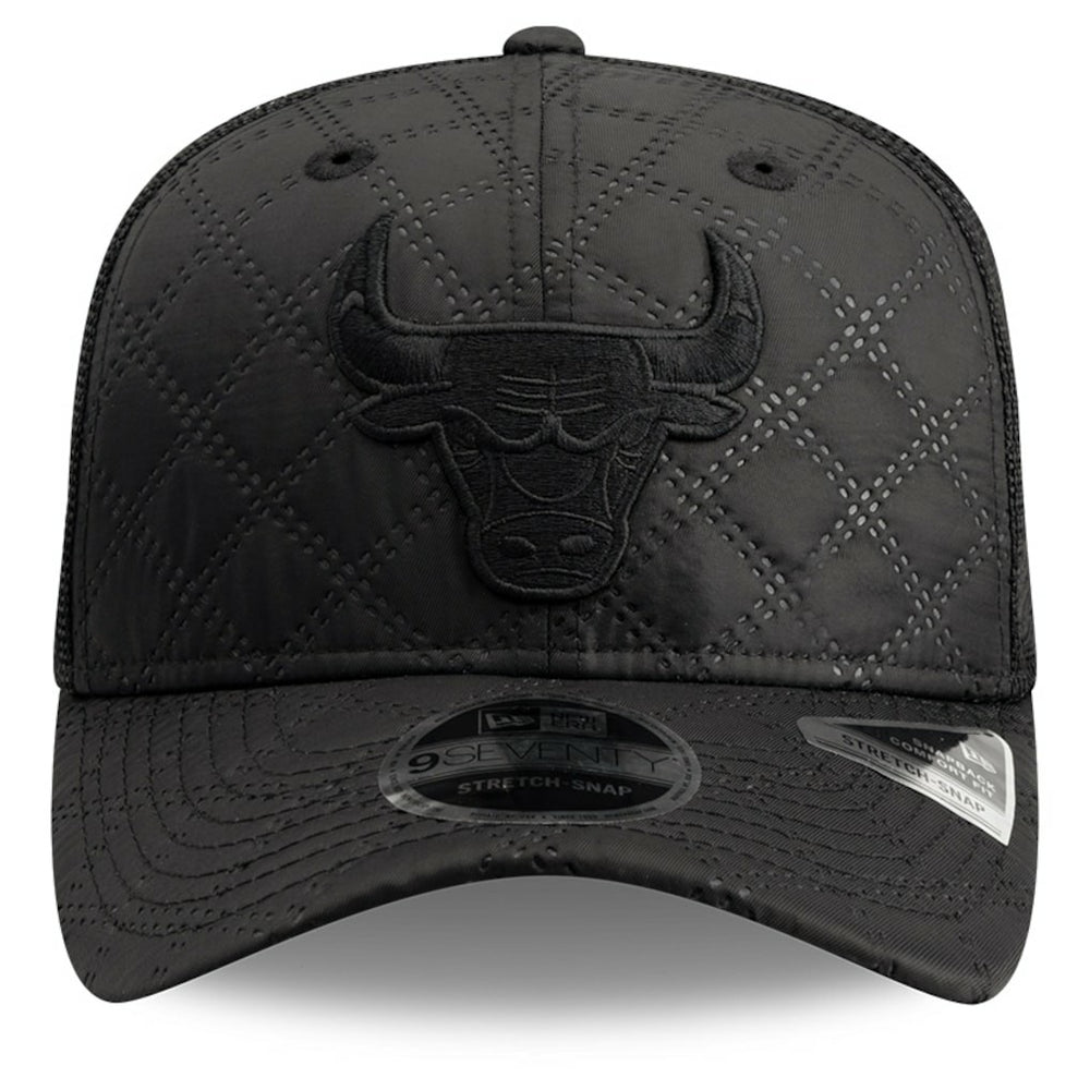 Chicago Bulls Quilted 9SEVENTY Trucker Adjustable Hat - Black | New Era on sale