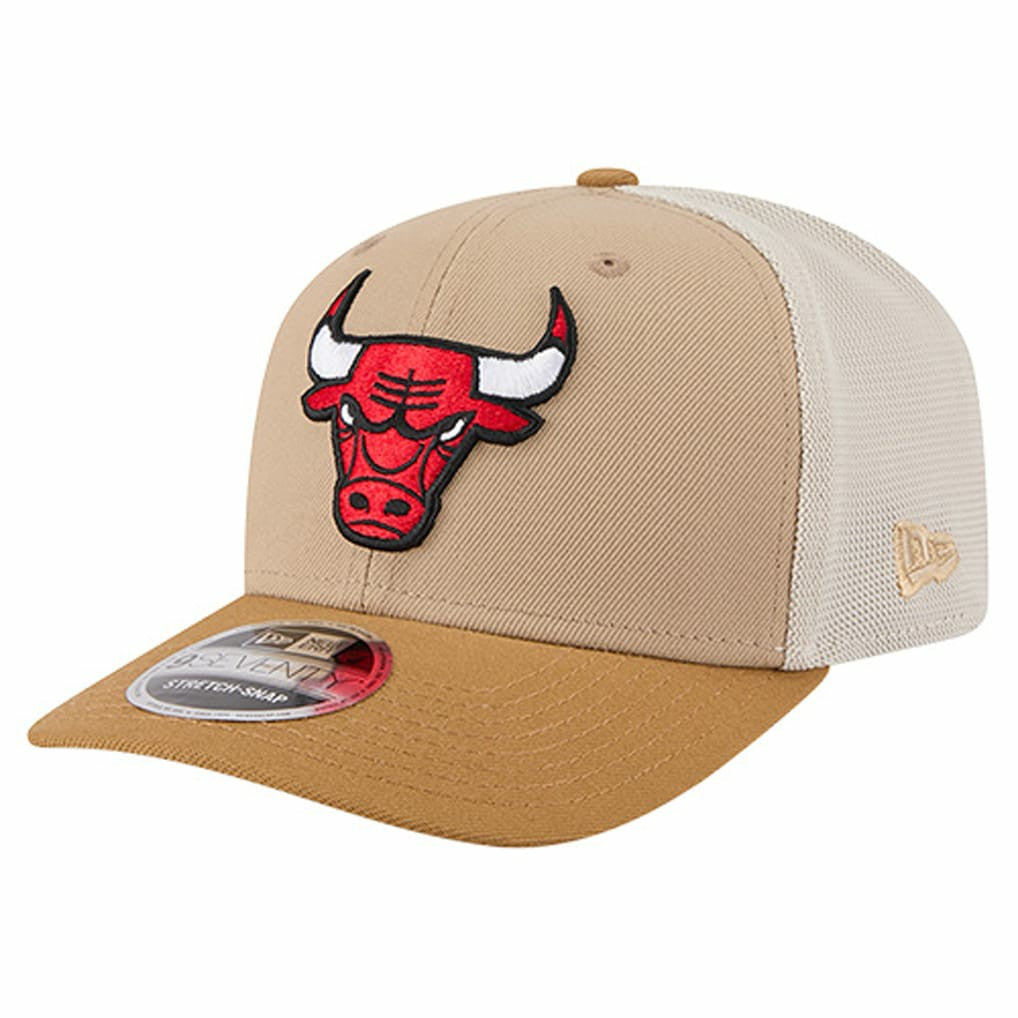 Chicago Bulls Two-Tone 9SEVENTY Adjustable Trucker Hat - Tan/Light Brown | New Era online