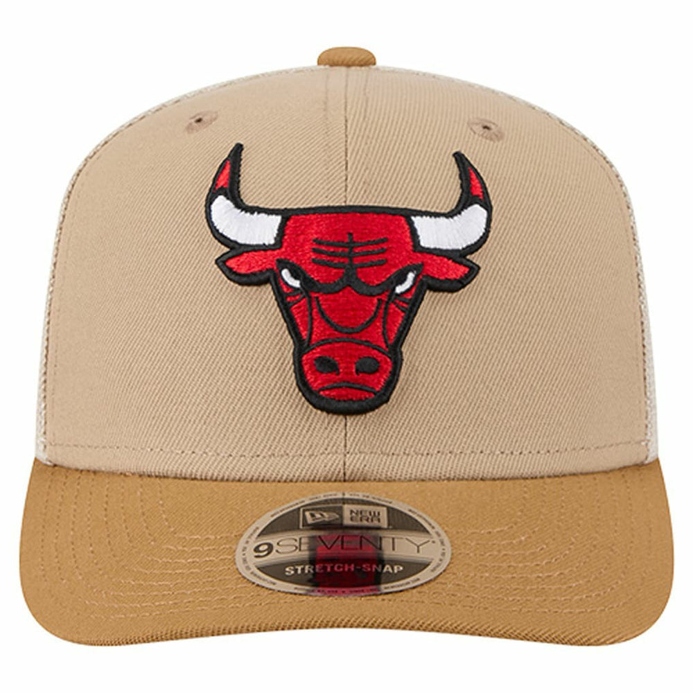 Chicago Bulls Two-Tone 9SEVENTY Adjustable Trucker Hat - Tan/Light Brown | New Era online