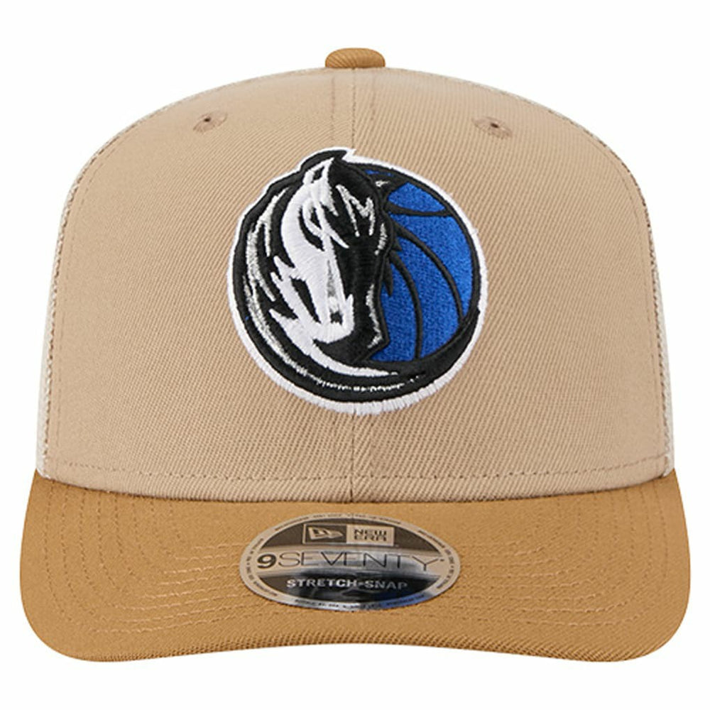 Dallas Mavericks Two-Tone 9SEVENTY Adjustable Trucker Hat sale - Tan/Light Brown | New Era sale