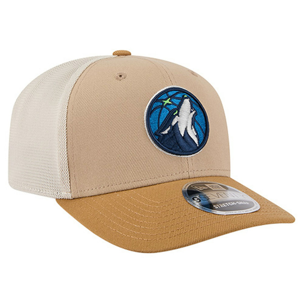 Minnesota Timberwolves Two-Tone 9SEVENTY Adjustable Trucker Hat - Tan/Light Brown | New Era outlet