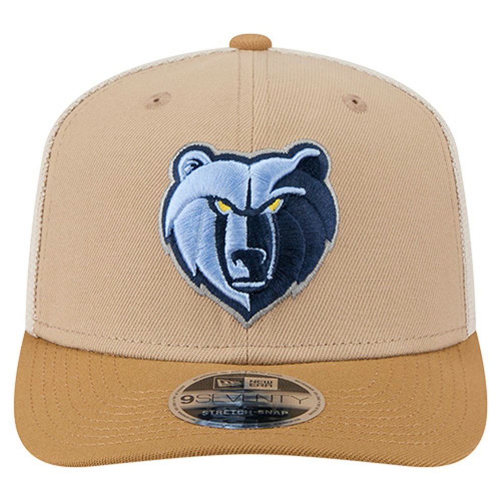 Memphis Grizzlies Two-Tone 9SEVENTY Adjustable Trucker Hat - Tan/Light Brown | New Era online