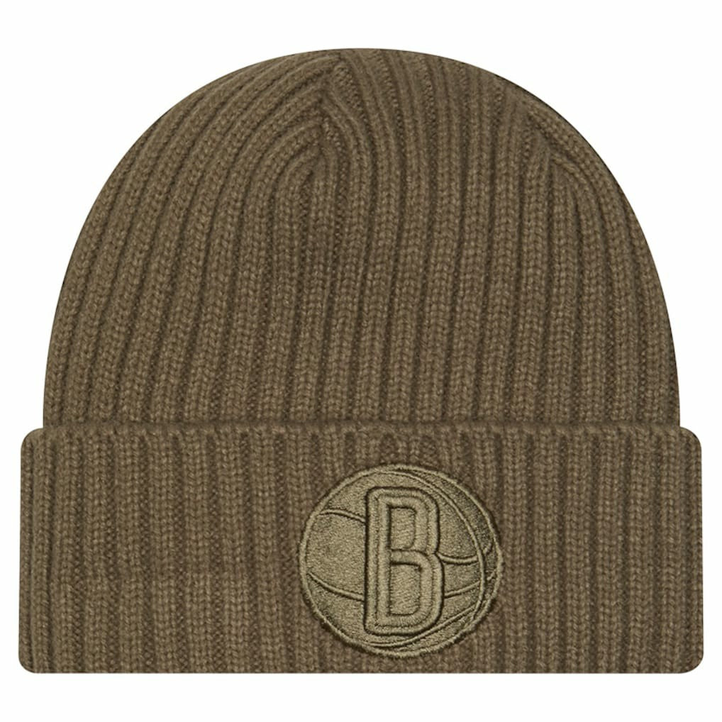 Brooklyn Nets Color Pack Cuffed Knit Hat - Olive | New Era cheap