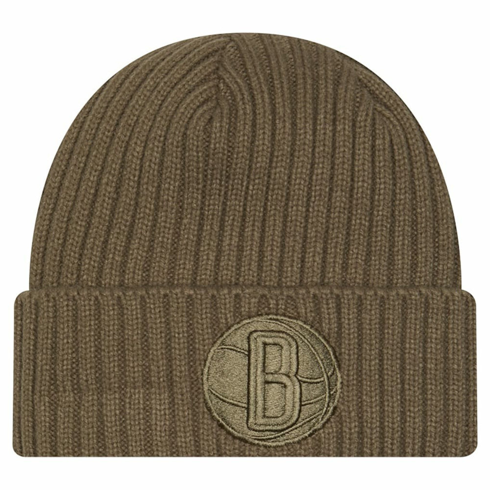 Brooklyn Nets Color Pack Cuffed Knit Hat - Olive | New Era cheap
