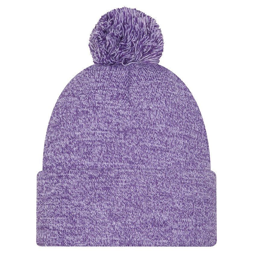 Los Angeles Lakers Marled Cuffed Knit Hat with Pom - Purple | New Era discount