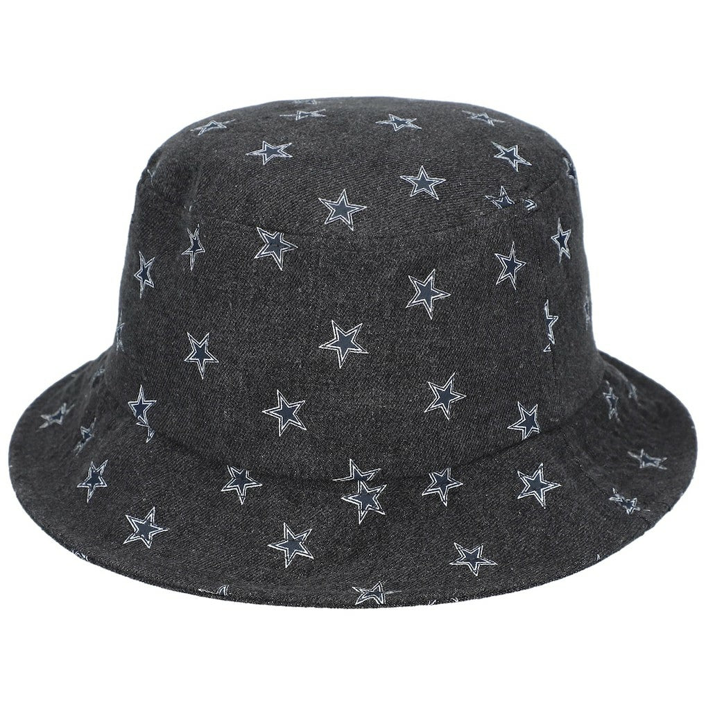 Dallas Cowboys The Wild Collective Women's Denim Bucket Hat - Black discount