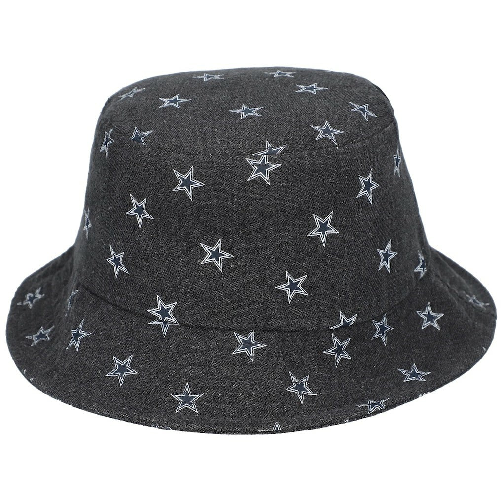 Dallas Cowboys The Wild Collective Women's Denim Bucket Hat - Black discount
