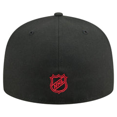 Chicago Blackhawks New Era Oversized Vintage Arch 59Fifty Fitted Hat Black