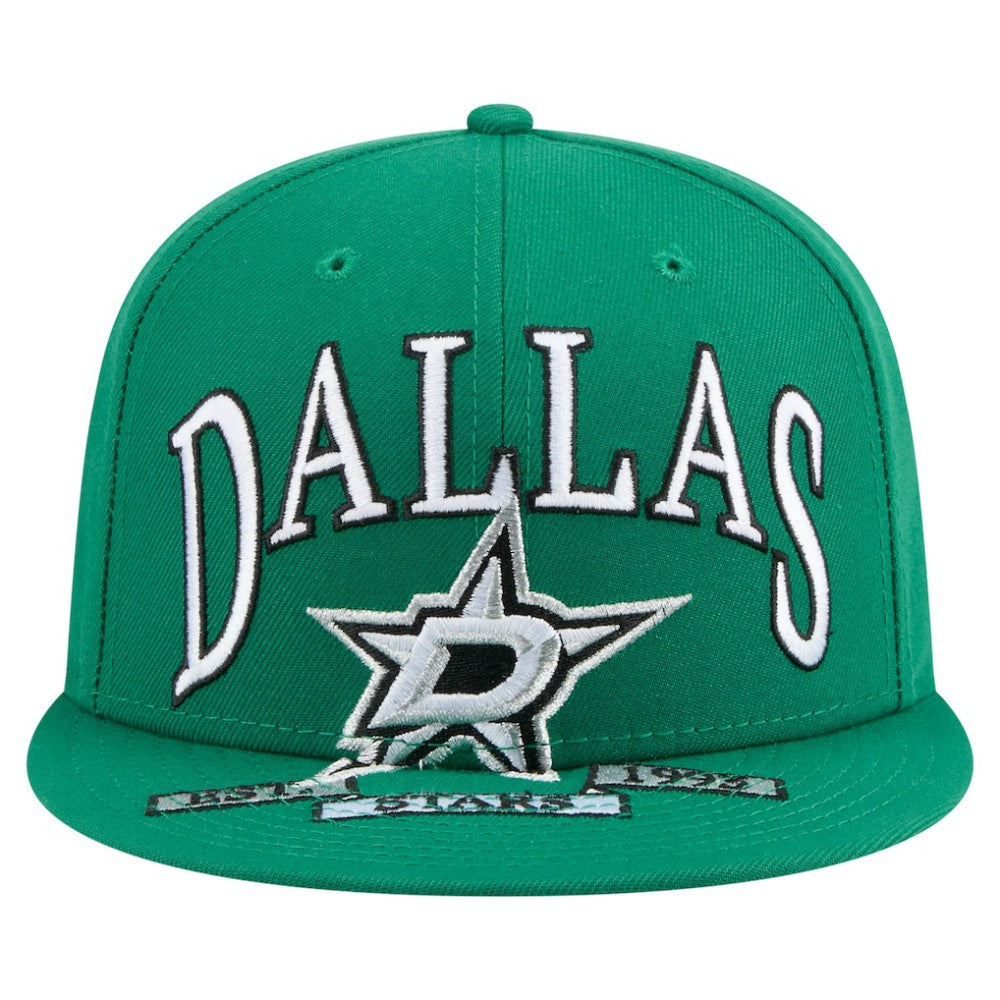 Dallas Stars New Era Oversized Vintage Arch 59Fifty Fitted Hat Kelly Green