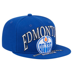 Edmonton Oilers New Era Oversized Vintage Arch 59Fifty Fitted Hat Royal