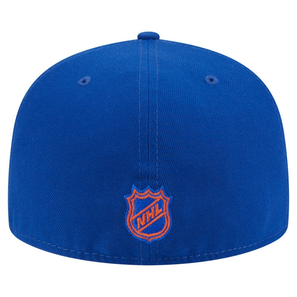 Edmonton Oilers New Era Oversized Vintage Arch 59Fifty Fitted Hat Royal