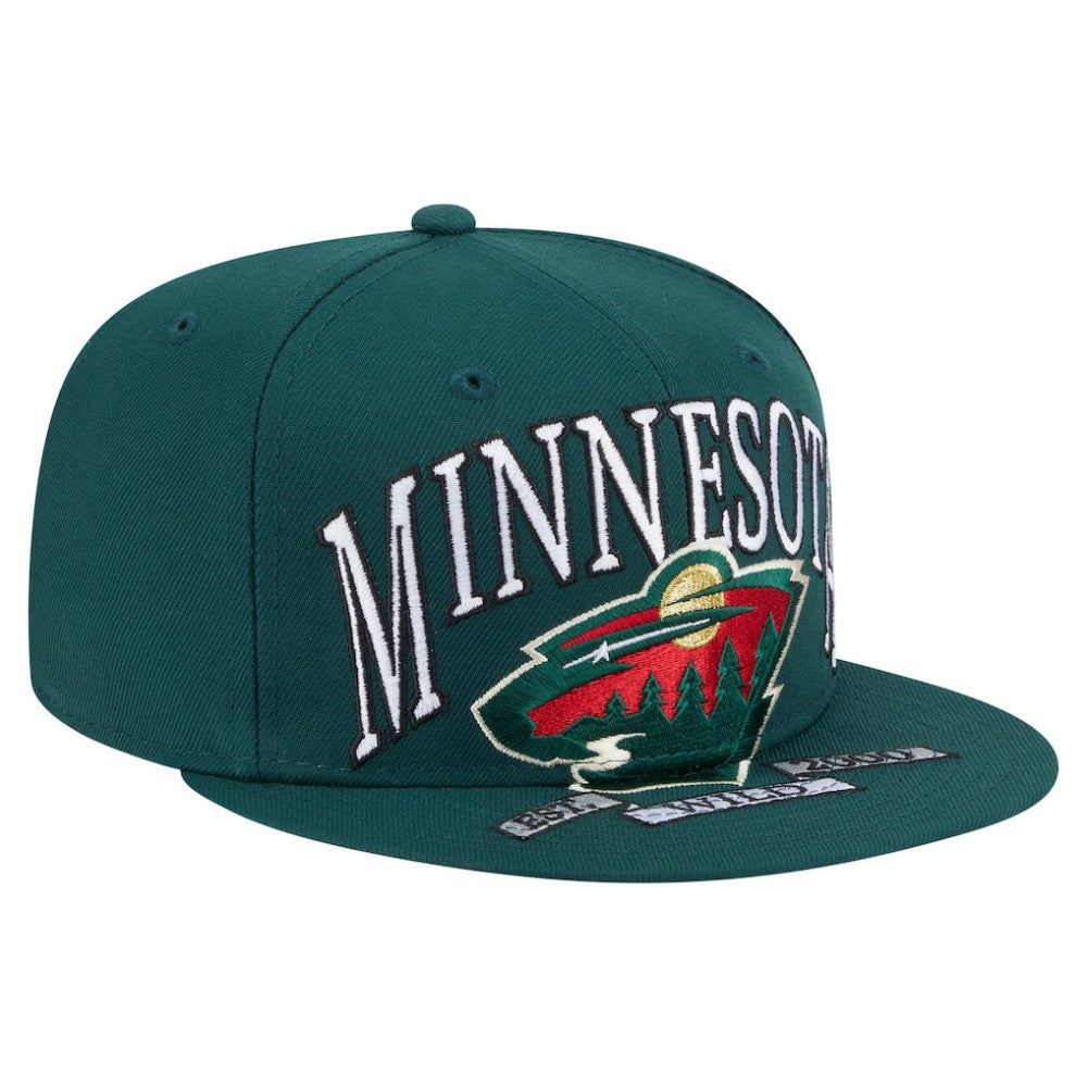 Minnesota Wild New Era Oversized Vintage Arch 59Fifty Fitted Hat Green
