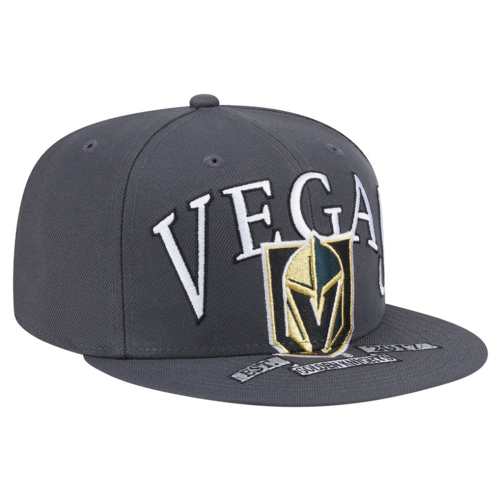 Vegas Golden Knights New Era Oversized Vintage Arch 59Fifty Fitted Hat Gray