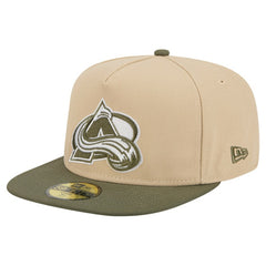 Colorado Avalanche New Era Color Pack Two-Tone 59FIFTY A-Frame Fitted Hat Tan/Olive