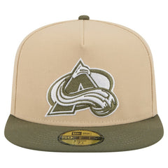 Colorado Avalanche New Era Color Pack Two-Tone 59FIFTY A-Frame Fitted Hat Tan/Olive