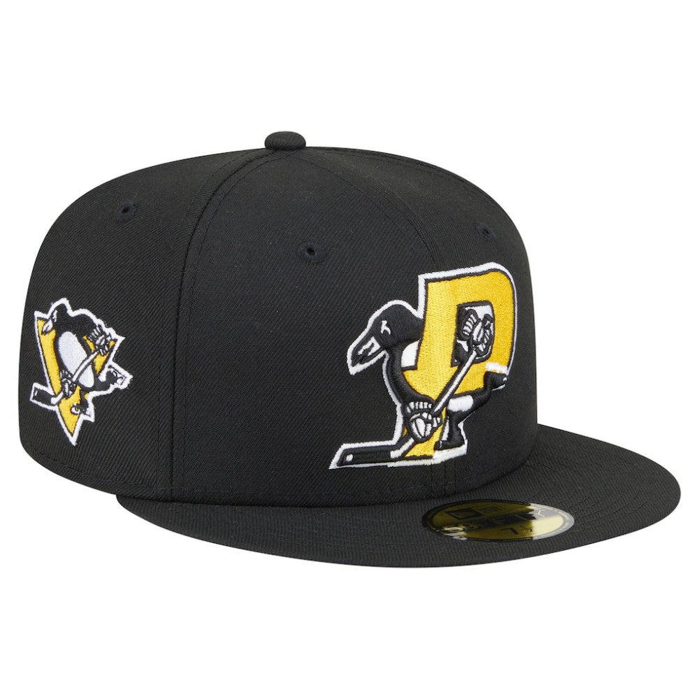Pittsburgh Penguins New Era Deceptor 59FIFTY Fitted Hat Black