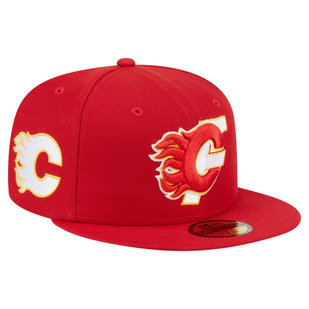 Calgary Flames New Era Deceptor 59FIFTY Fitted Hat Red