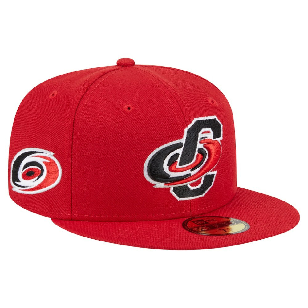 Carolina Hurricanes New Era Deceptor 59FIFTY Fitted Hat Red