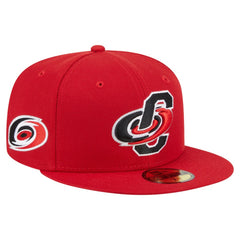 Carolina Hurricanes New Era Deceptor 59FIFTY Fitted Hat Red