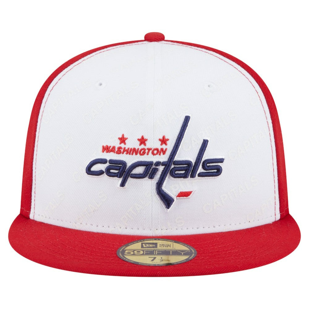 Washington Capitals New Era Repeat Two-Tone 59FIFTY Fitted Hat White/Red