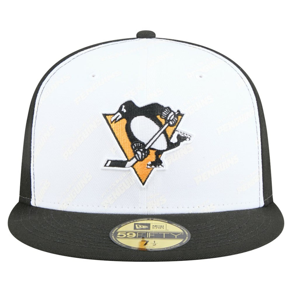 Pittsburgh Penguins New Era Repeat Two-Tone 59FIFTY Fitted Hat White/Black