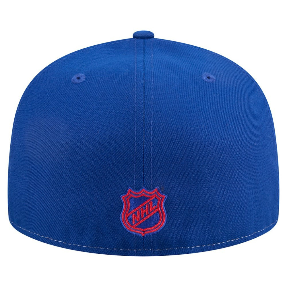 New York Rangers New Era Repeat Two-Tone 59FIFTY Fitted Hat White/Blue