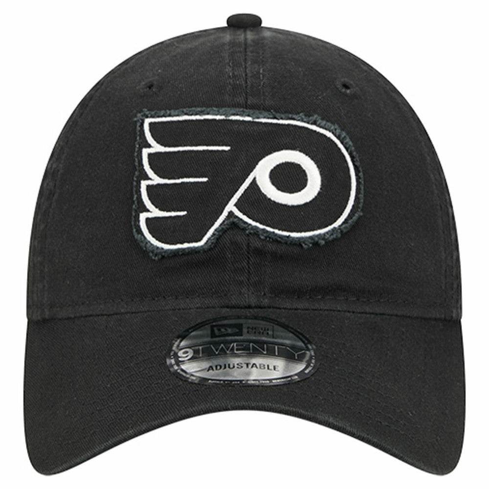 Philadelphia Flyers New Era Stamp Fabric Applique 9TWENTY Adjustable Hat Black