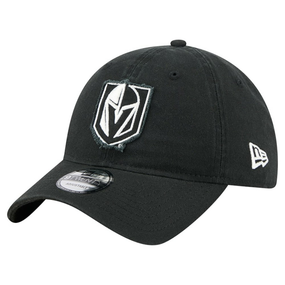 Vegas Golden Knights New Era Stamp Fabric Applique 9TWENTY Adjustable Hat Black