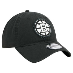 Boston Bruins New Era Stamp Fabric Applique 9TWENTY Adjustable Hat Black