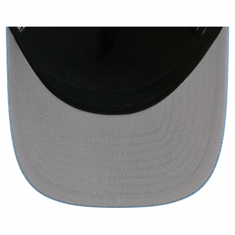 Utah Mammoth New Era Hockey Sock 9FORTY A-Frame M-Crown Adjustable Trucker Hat Light Blue/Black