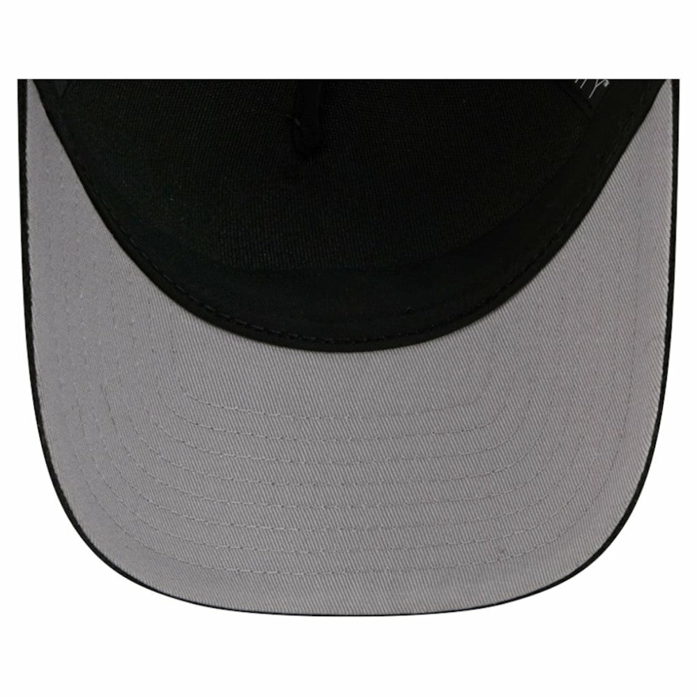 Vegas Golden Knights New Era Hockey Sock 9FORTY A-Frame M-Crown Adjustable Trucker Hat Black/Gray