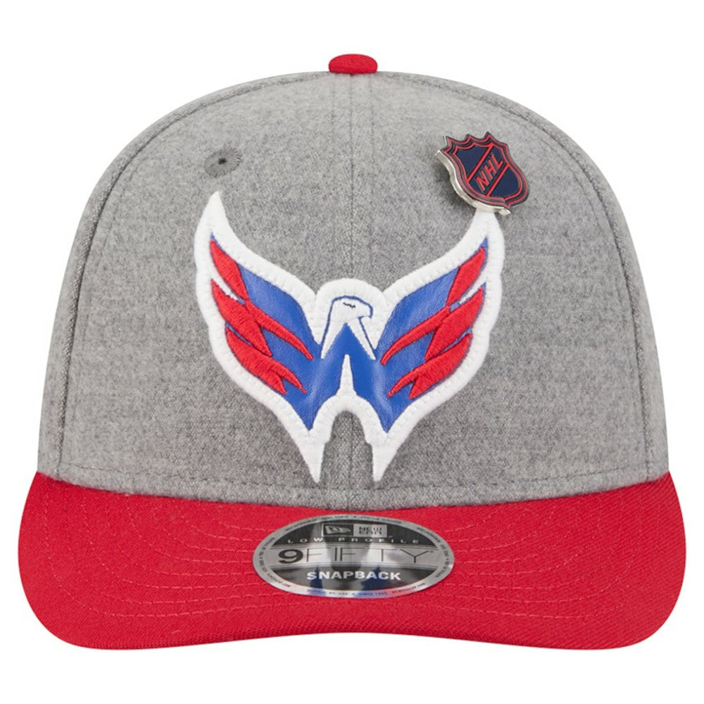 Washington Capitals New Era Wool Pin Low Profile 9FIFTY Snapback Hat Gray/Red