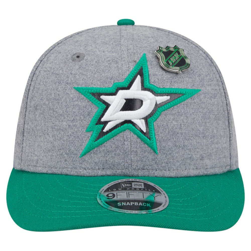 Dallas Stars New Era Wool Pin Low Profile 9FIFTY Snapback Hat Kelly Green/Green