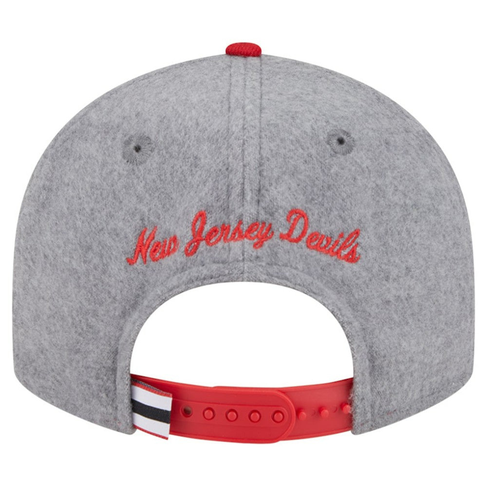 New Jersey Devils New Era Wool Pin Low Profile 9FIFTY Snapback Hat Gray/Red