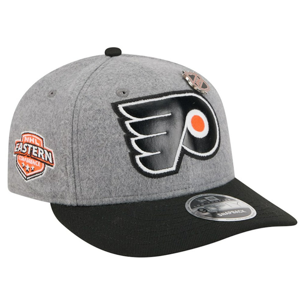 Philadelphia Flyers New Era Wool Pin Low Profile 9FIFTY Snapback Hat Gray/Black