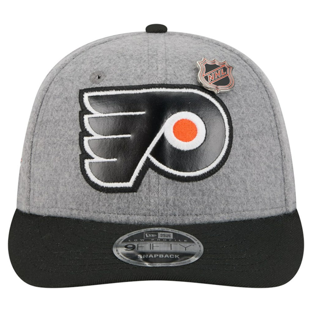 Philadelphia Flyers New Era Wool Pin Low Profile 9FIFTY Snapback Hat Gray/Black