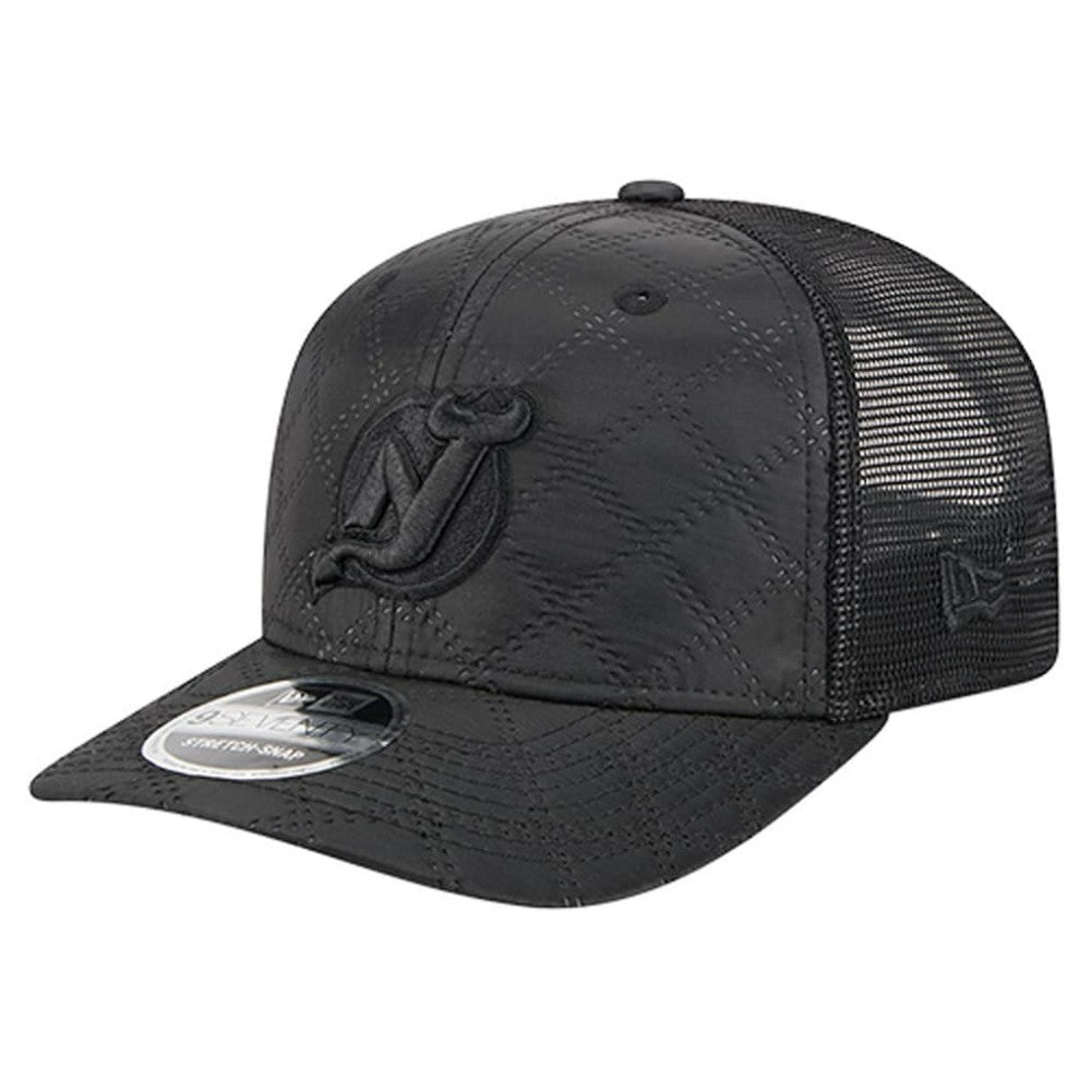 New Jersey Devils New Era Quilted Nylon 9SEVENTY Adjustable Trucker Hat Black