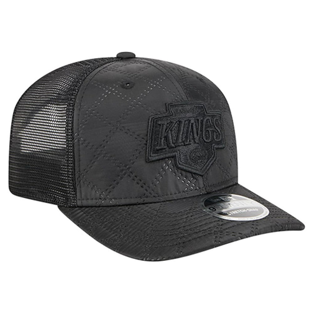 Los Angeles Kings New Era Quilted Nylon 9SEVENTY Adjustable Trucker Hat Black