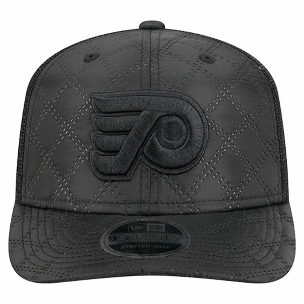 Philadelphia Flyers New Era Quilted Nylon 9SEVENTY Adjustable Trucker Hat Black